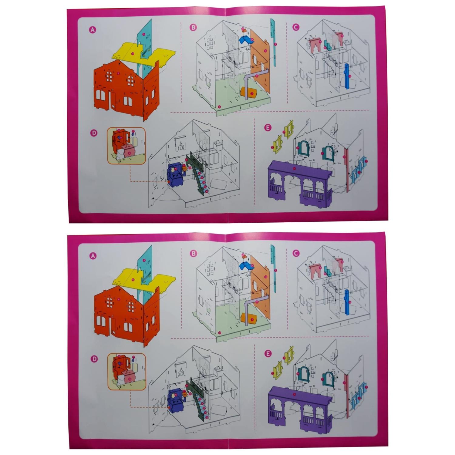 CASA DE MUÑECAS ARMABLE PUZZLE 3D 93 PIEZAS - 3