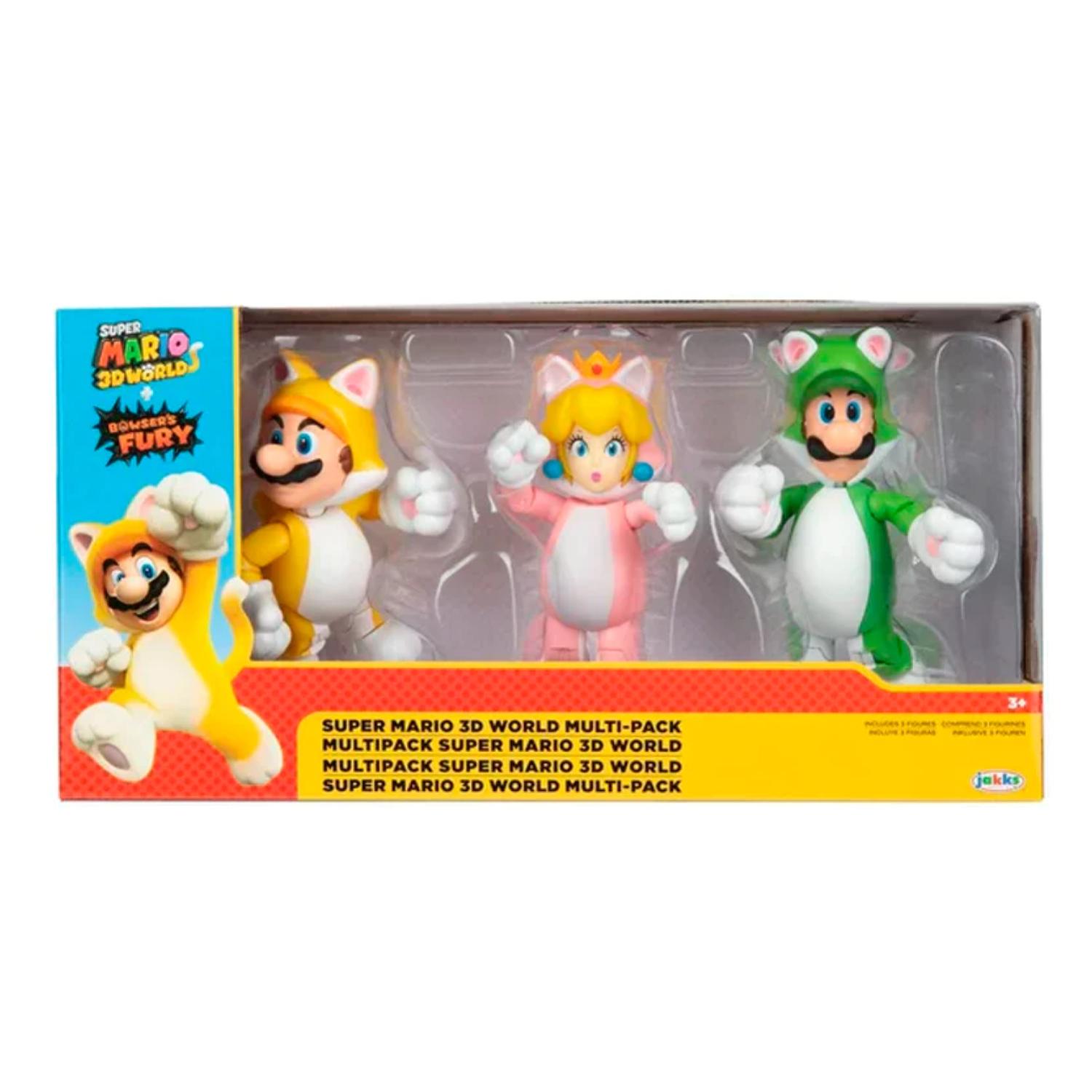 JUGUETE PACK 3 FIGURAS DE ACCION SUPER MARIO WORLD INFANTIL - 3