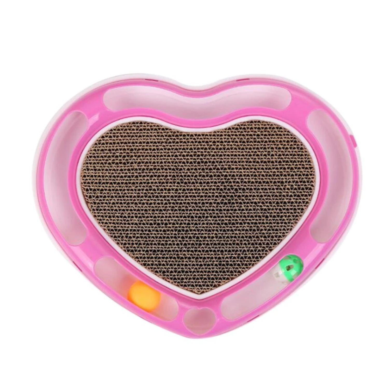 JUGUETE INTERACTIVO GATOS PLACA AGARRE CORAZON - 1