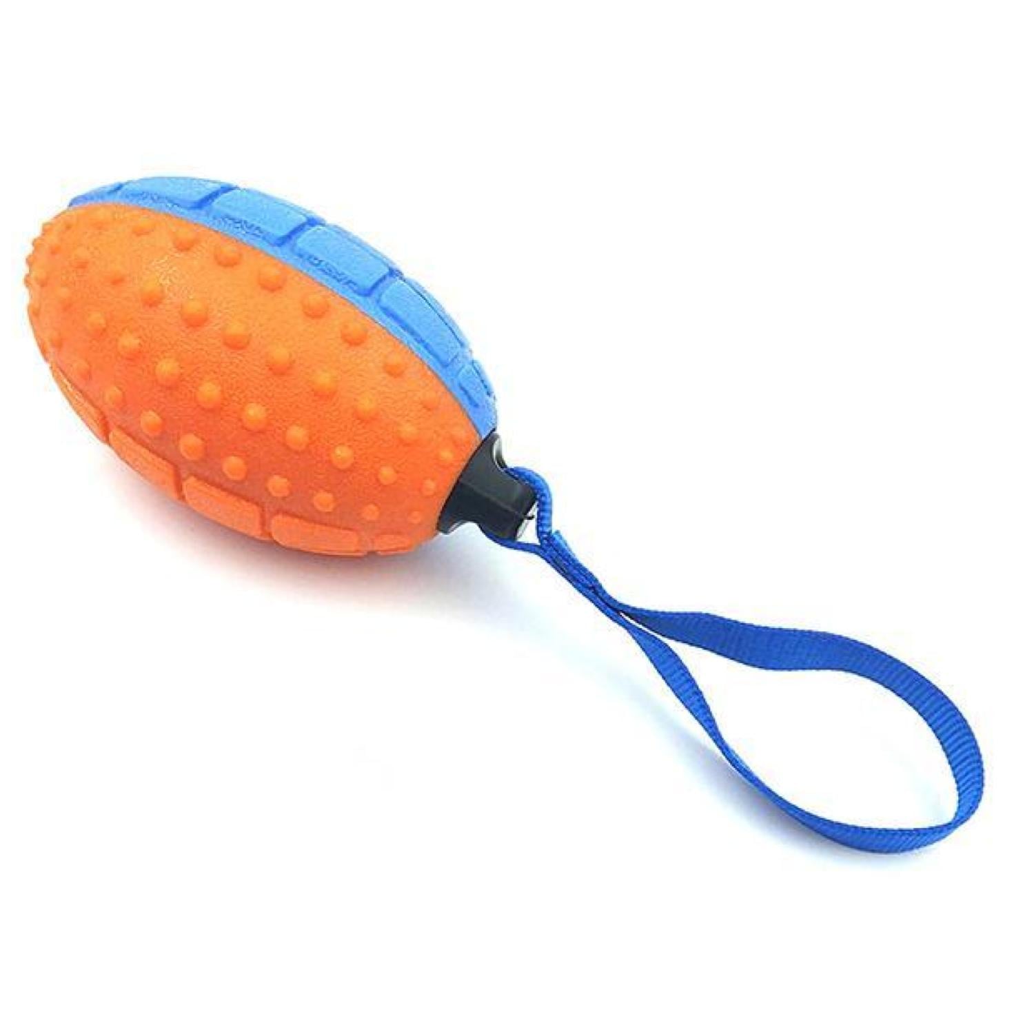 JUGUETE PERROS MORDER JUGAR GOMA PEQUEÑO RUGBY - 1