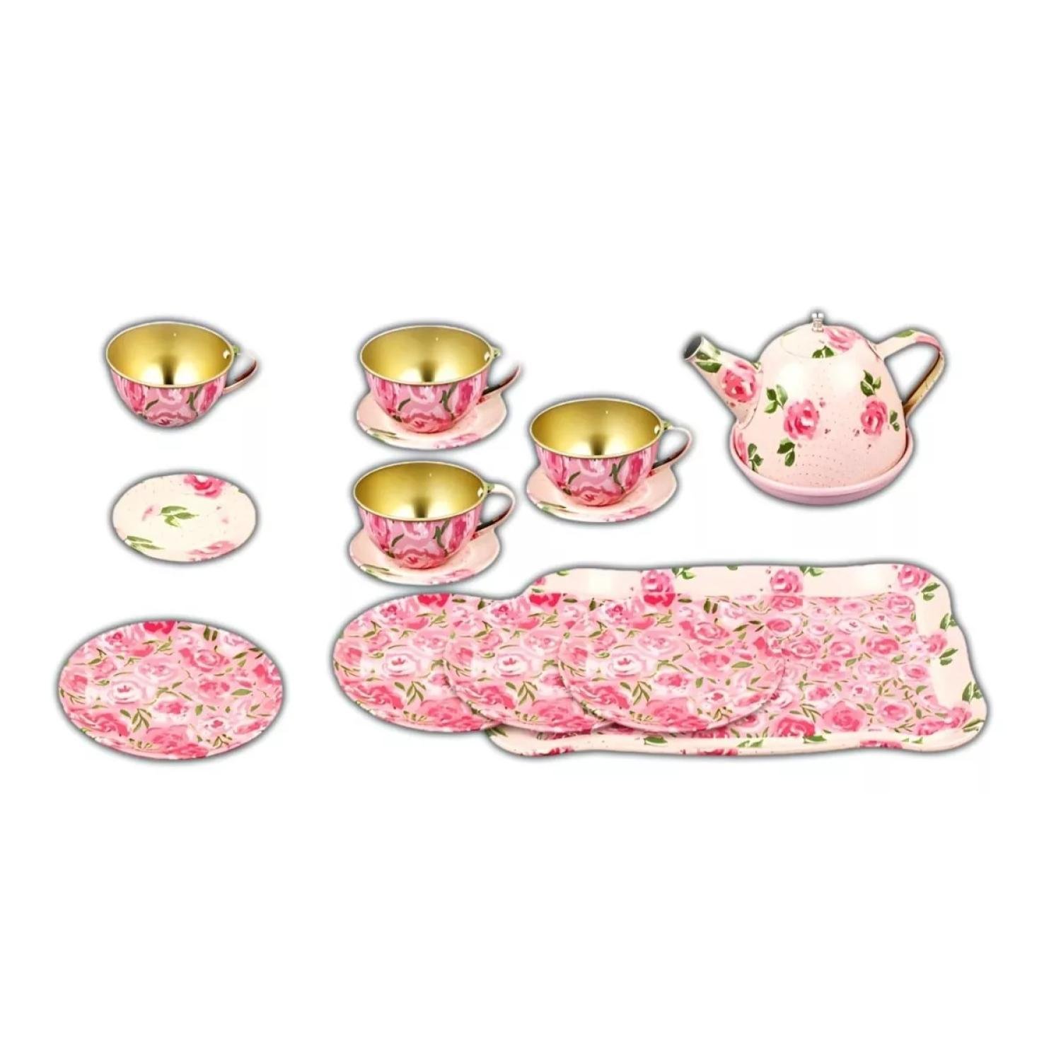 JUEGO DIDÁCTICO JUEGO DE TE TACITAS TETERA ACCESORIOS ROSADO INFANTIL - 1