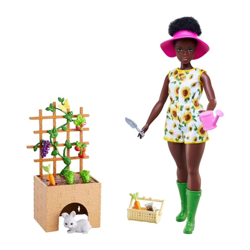 SET BARBIE JARDINERIA Y MASCOTA ACCESORIOS MATTEL - 1