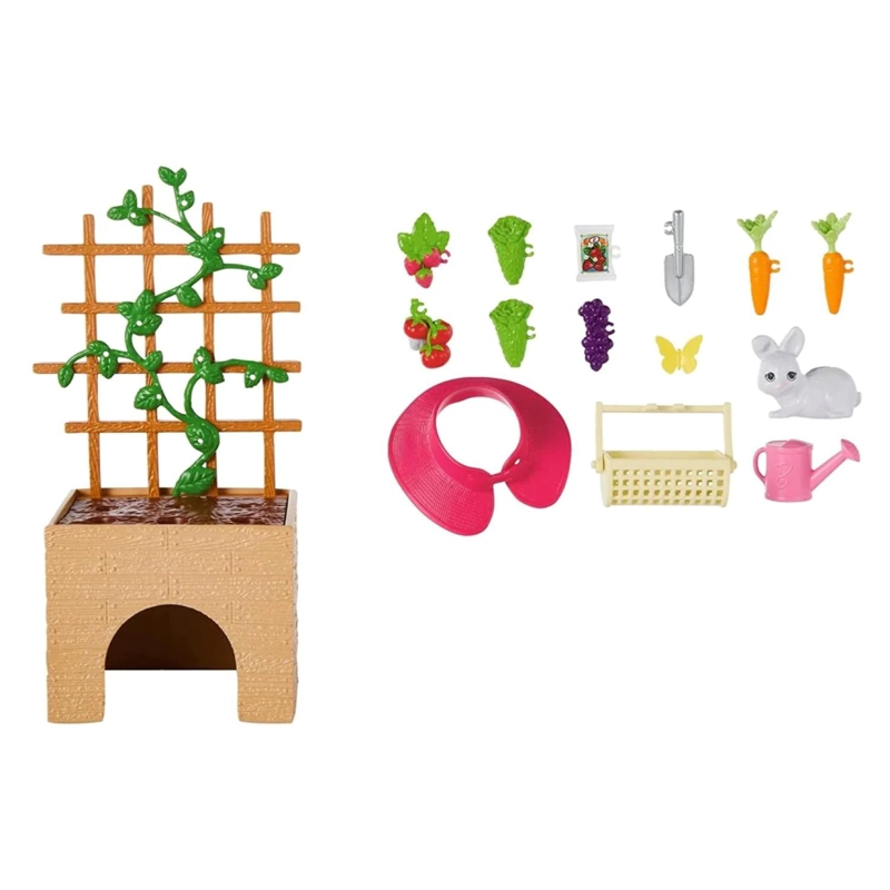 SET BARBIE JARDINERIA Y MASCOTA ACCESORIOS MATTEL - 3
