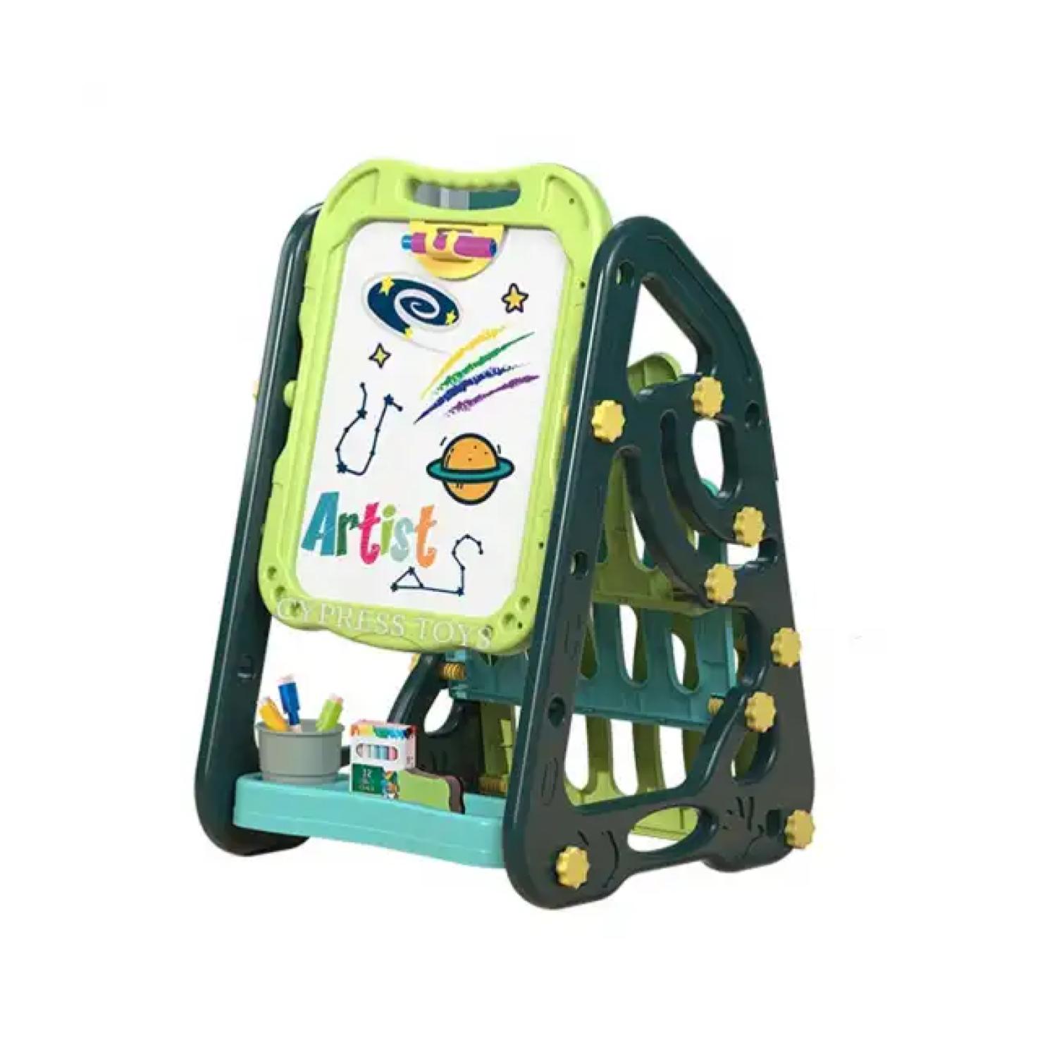 JUEGO DIDÁCTICO PIZARRA DOBLE REVERSIBLE ACRILICA Y TIZA VERDE - 1
