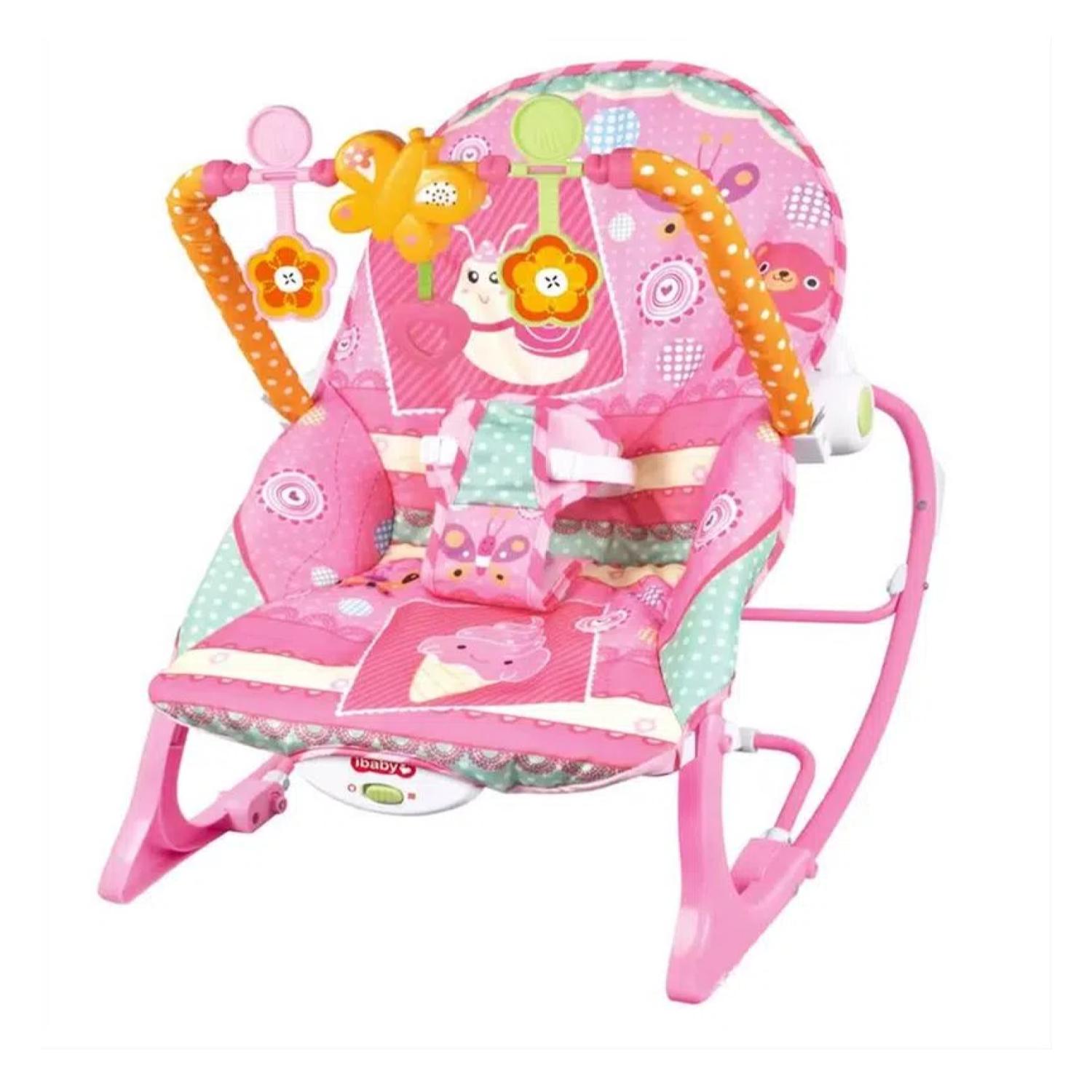 SILLA MECEDORA JUGUETE VIBRADORA MUSICAL INFANTIL ROSADO - 1