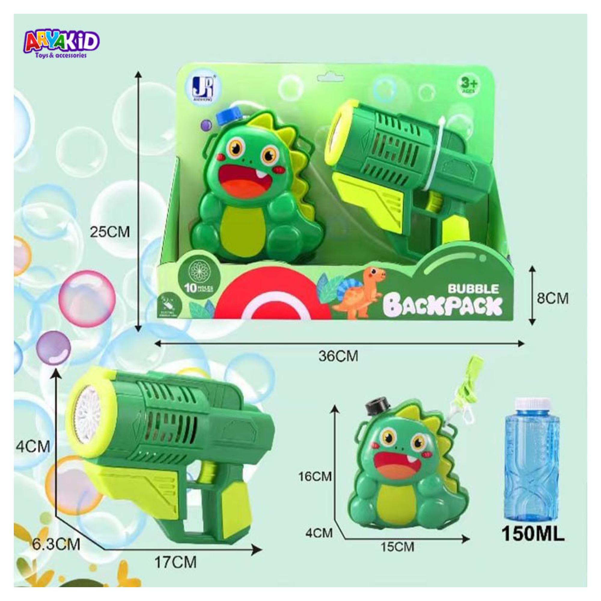 LANZA AGUA JUGUETE CON MOCHILA DINOSAURIO INFANTIL VERDE - 2