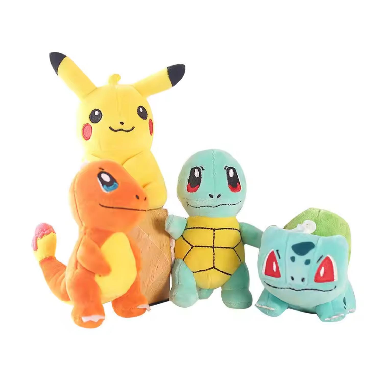 JUGUETE PACK 6 PELUCHES LLAVEROS POKEMON 13CM INFANTIL - 1