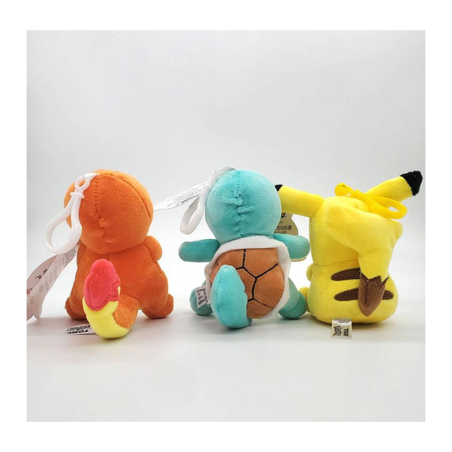 JUGUETE PACK 6 PELUCHES LLAVEROS POKEMON 13CM INFANTIL - 3