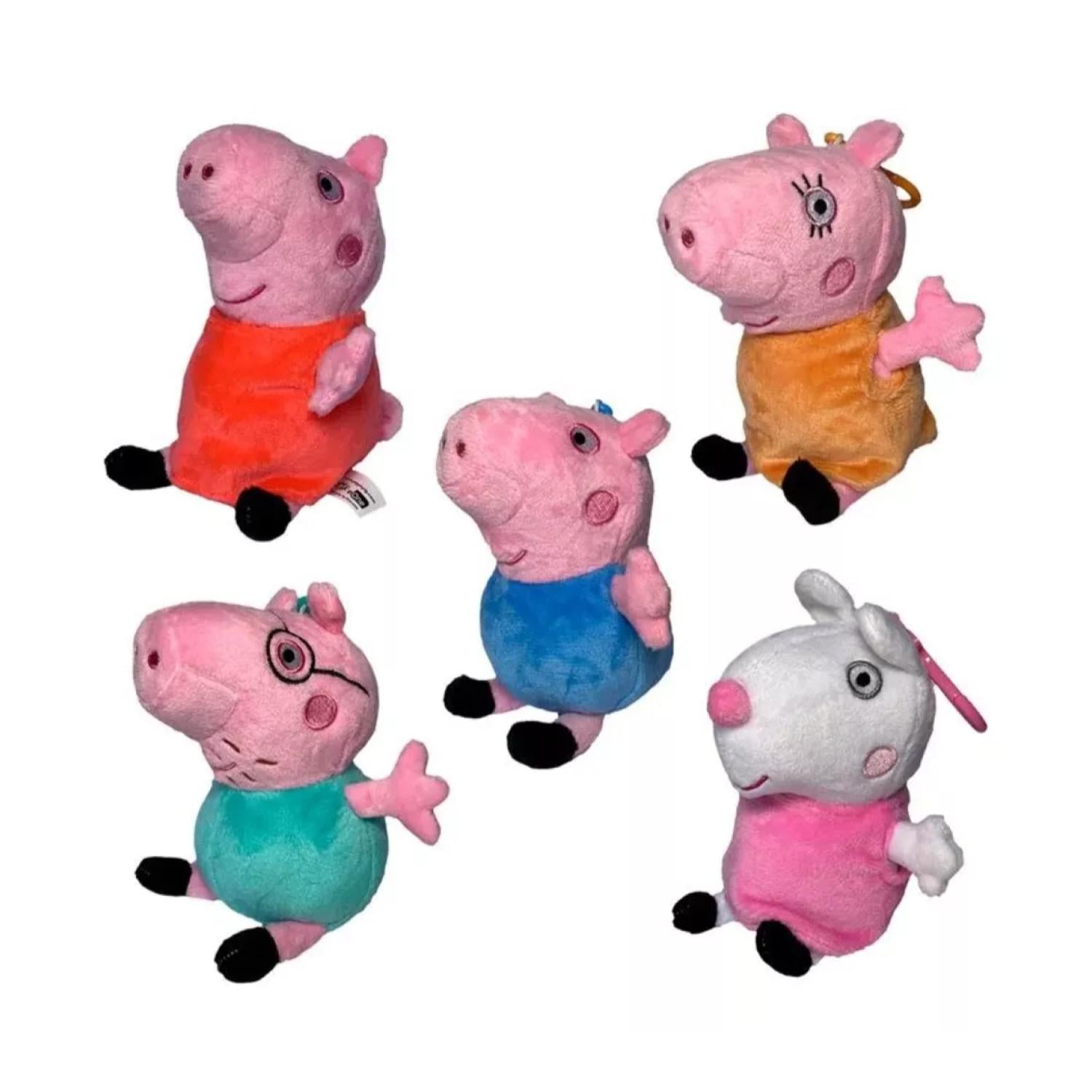 JUGUETE PACK 6 PELUCHES LLAVEROS PEPPA PIG 13CM INFANTIL - 1
