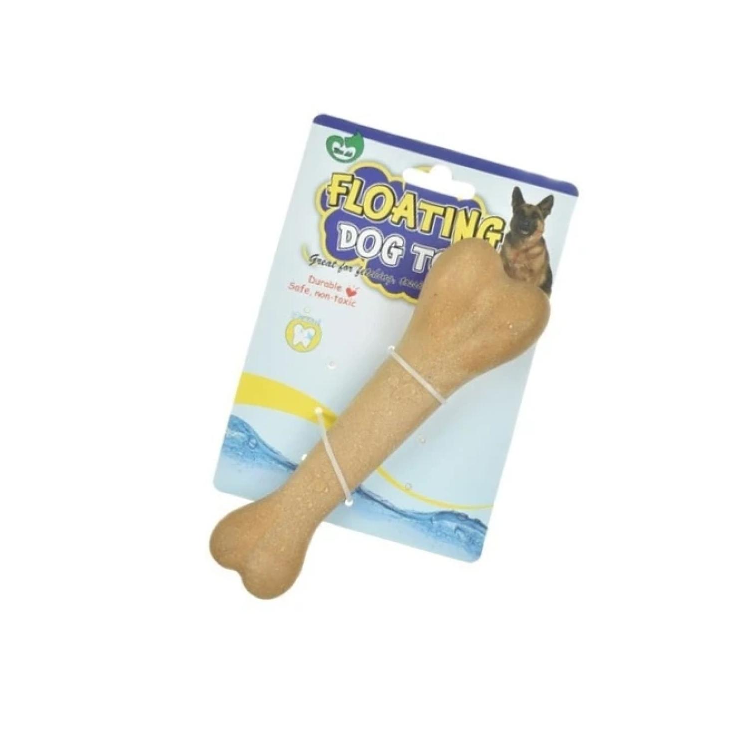 JUGUETE PARA PERRO HUESO FLOTANTE 17CM DE GOMA MASCOTAS - 3