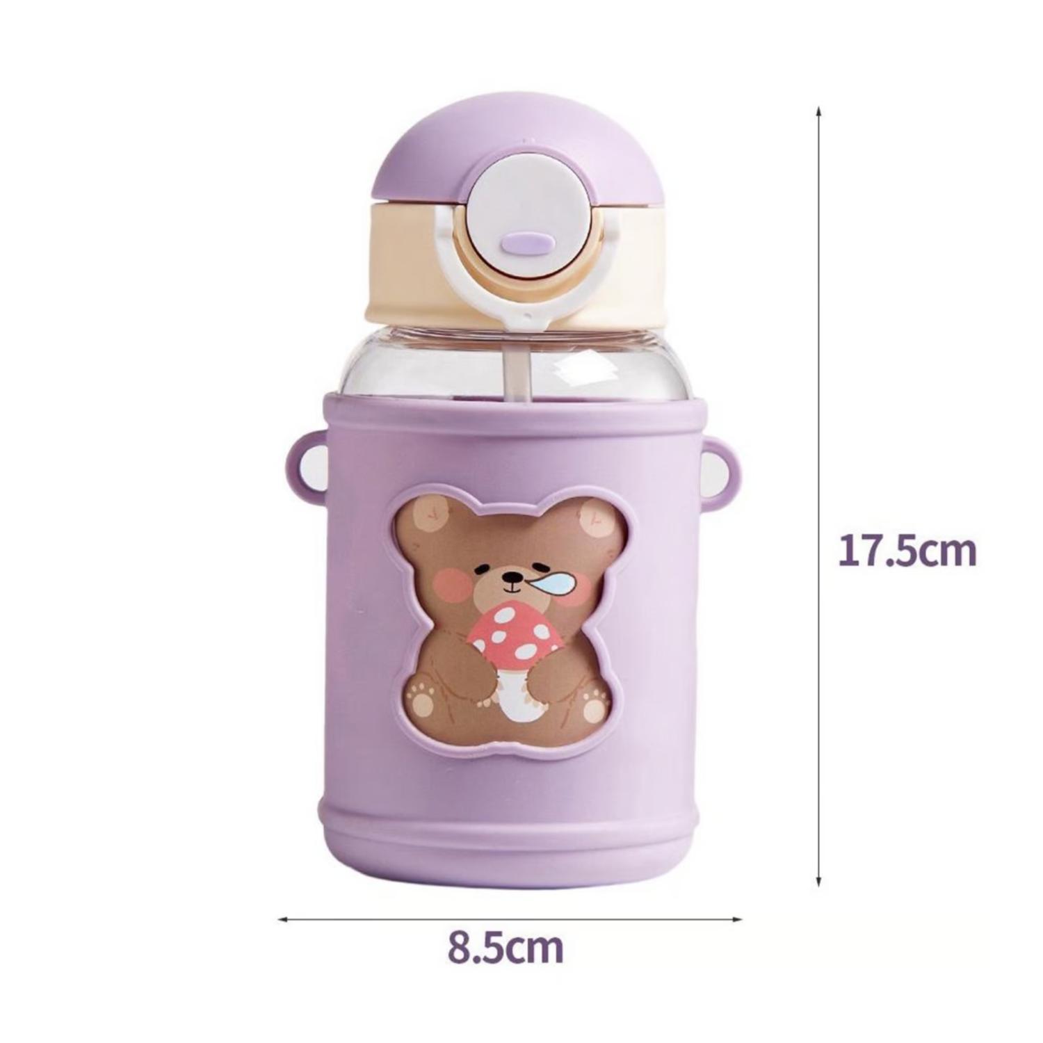 BOTELLA DE AGUA PORTATIL 620ML OSITO KAWAII ROSADO INFANTIL - 2