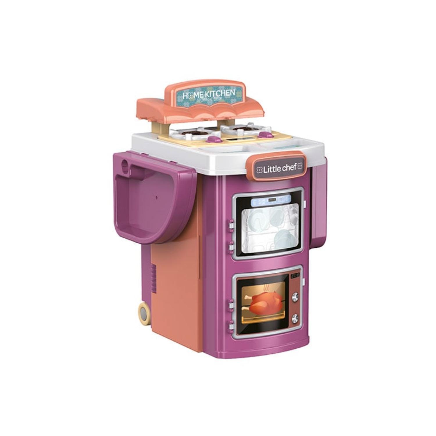 JUGUETE SET MALETA COCINA 49 PIEZAS 2 EN 1 INFANTIL ROSA - 2