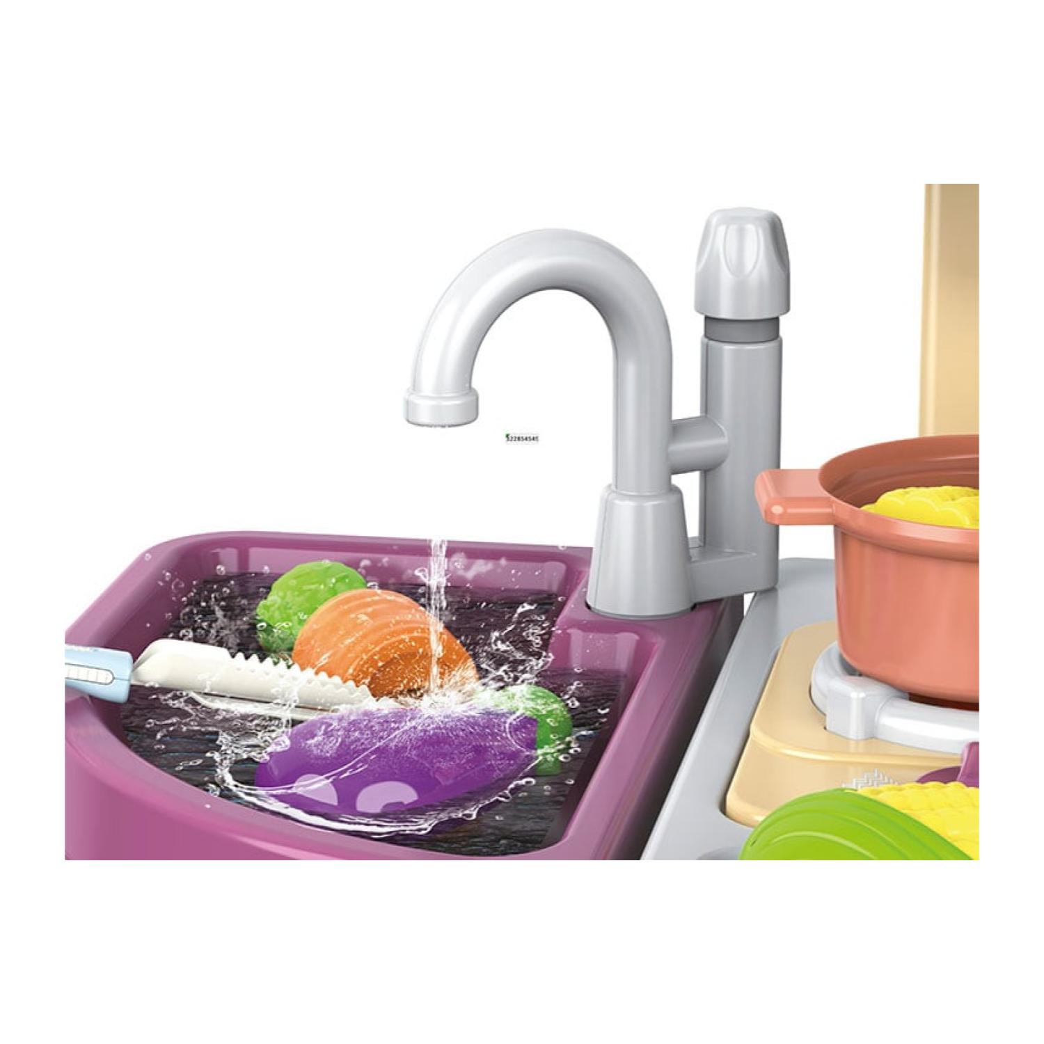 JUGUETE SET MALETA COCINA 49 PIEZAS 2 EN 1 INFANTIL ROSA - 3