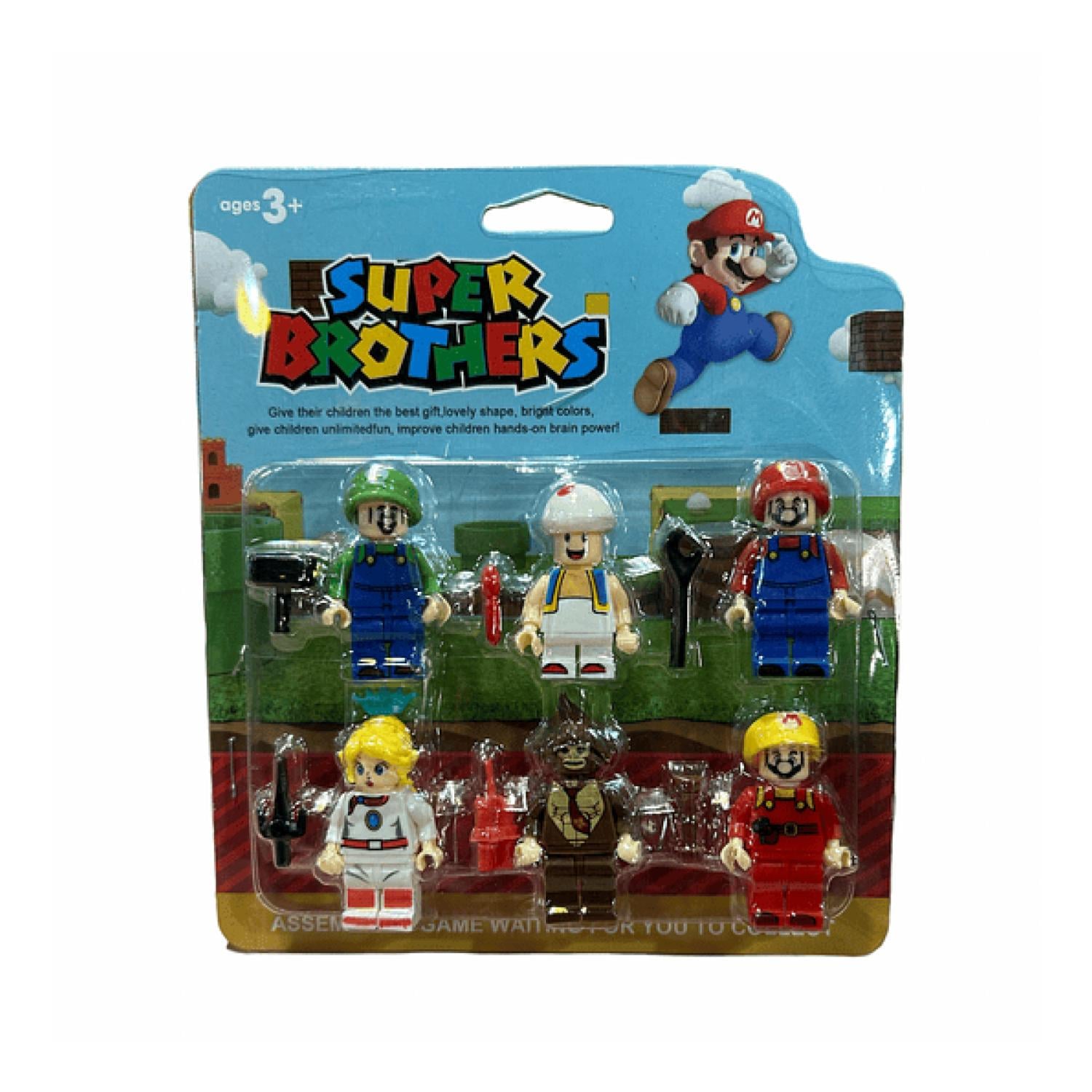 JUGUETE SET 6 FIGURAS MARIO BROS CON ACCESORIOS - 2