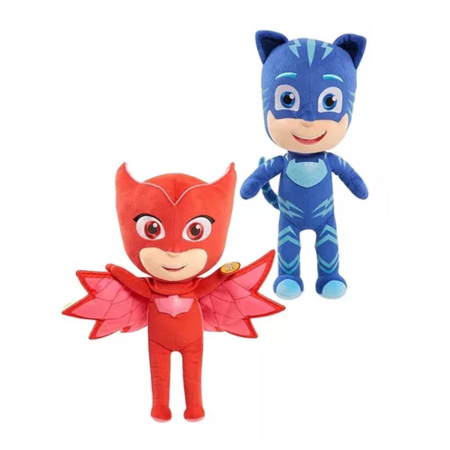 PACK 3 PELUCHES CATBOY Y AMAYA 20CM HEROES EN PIJAMA - 1