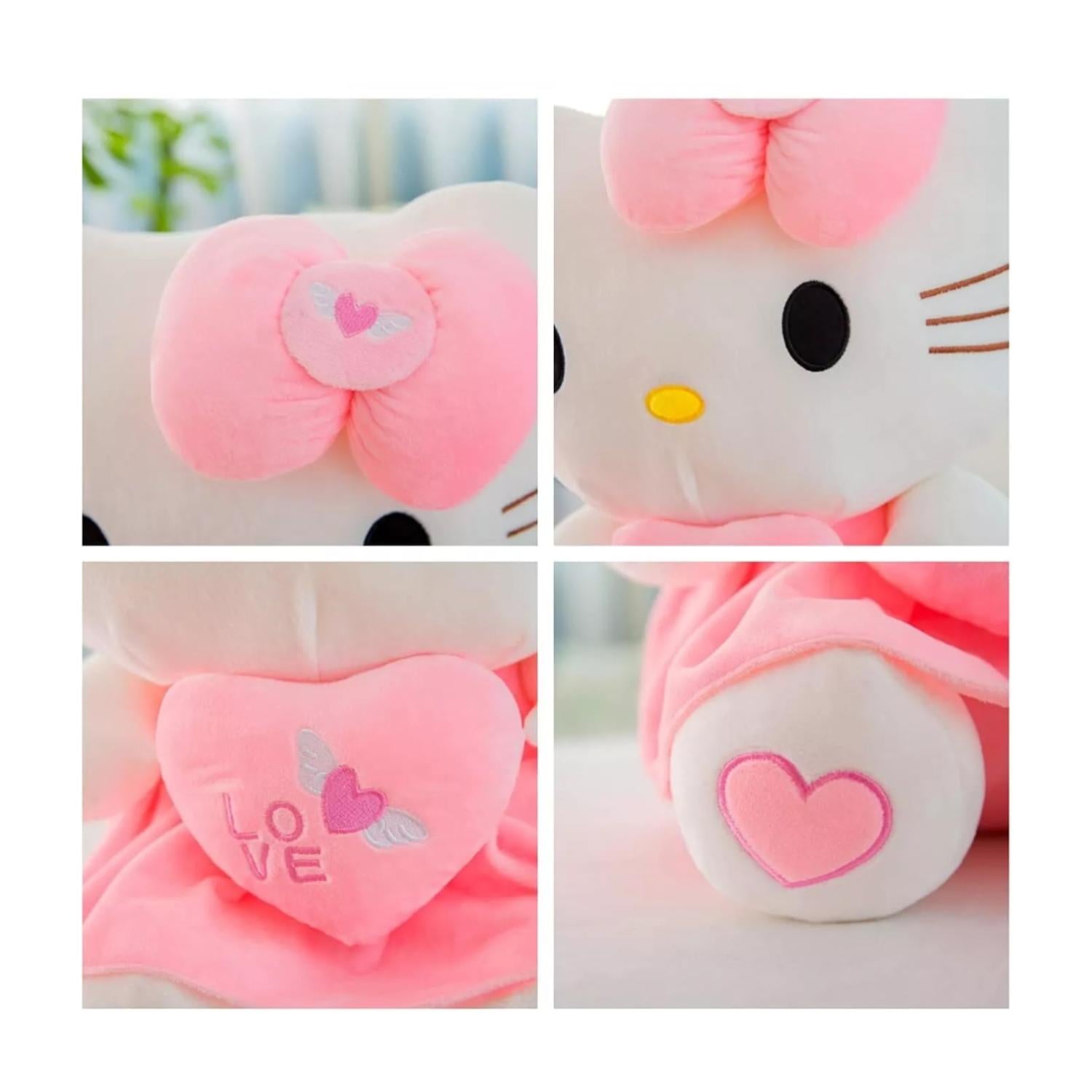 JUGUETE PELUCHE HELLO KITTY CON CORAZON 20CM ROSADO INFANTIL - 4