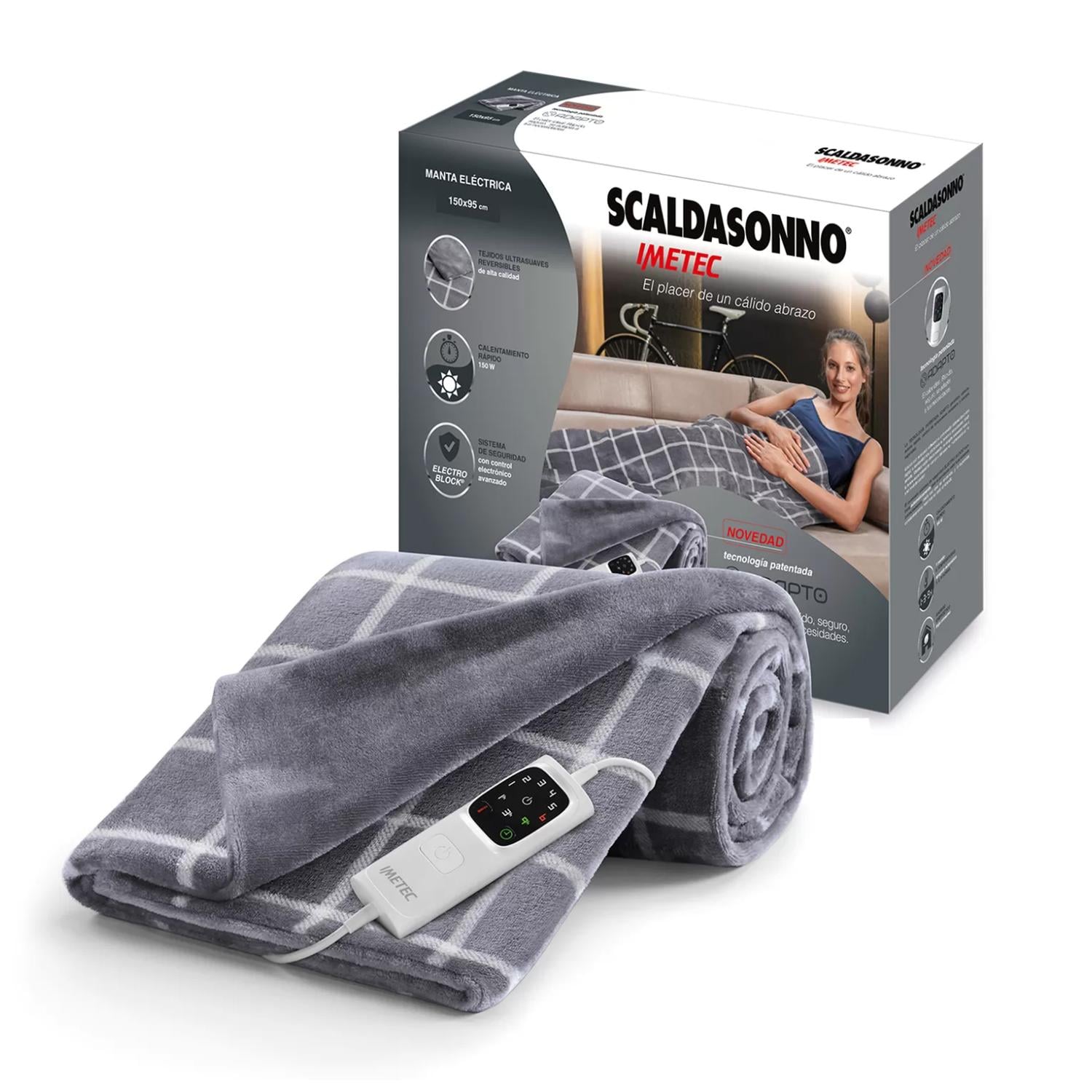 MANTA ELECTRICA CALENTAMIENTO RAPIDO 150X95CM 150W GRIS CUADRILLE - 3