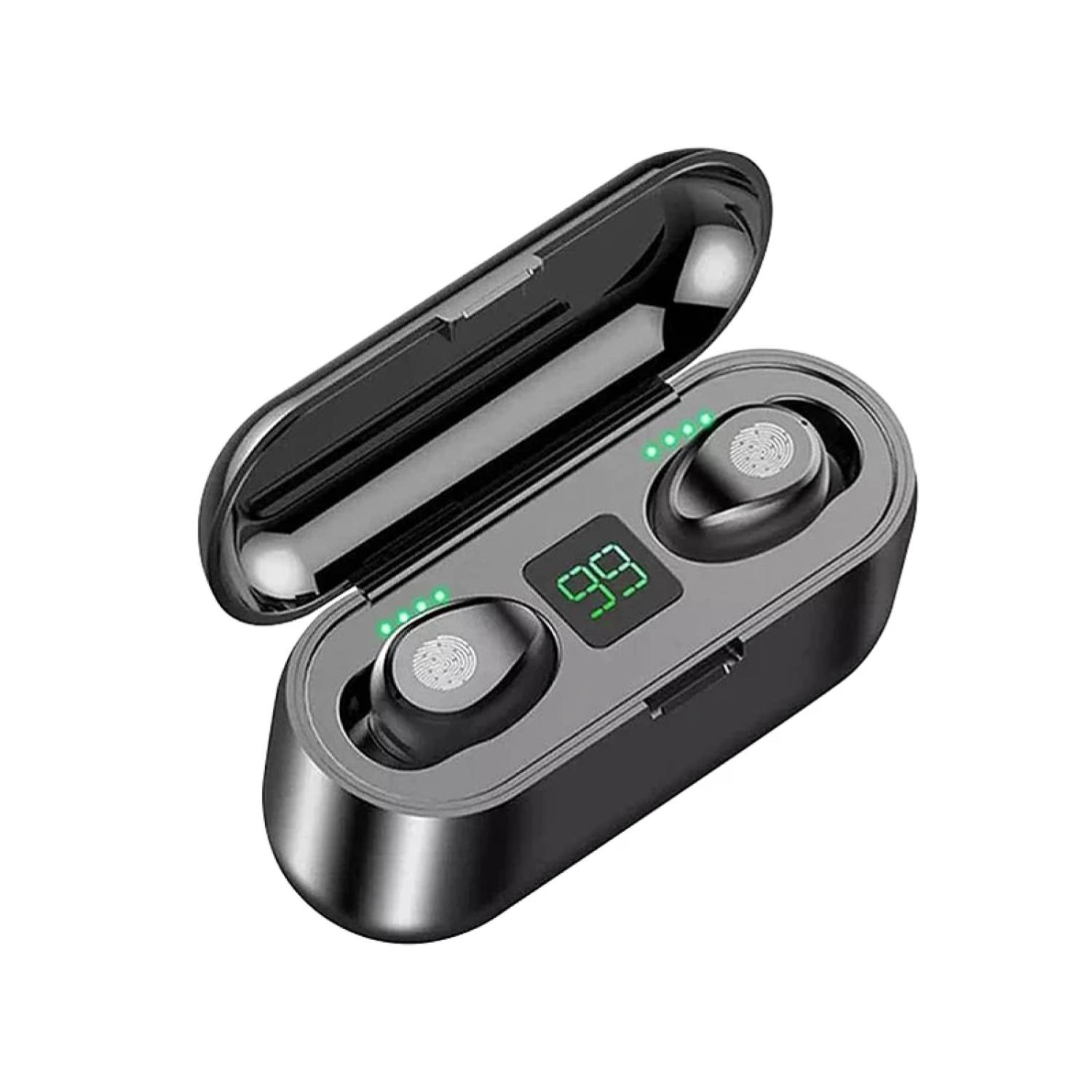AUDIFONOS BLUETOOTH RECARGABLES TWS IN EAR MANOS LIBRES AKS-T20 NEGRO - 1