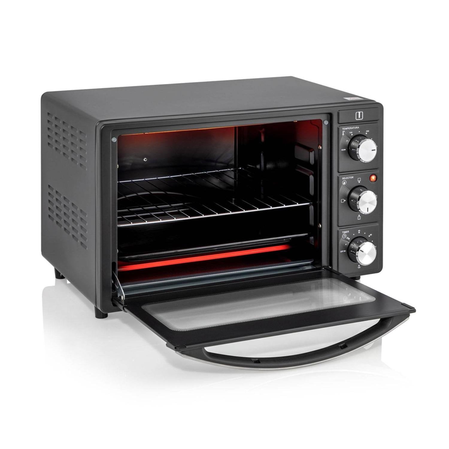 HORNO ELECTRICO 25L 1500W 250°C NEGRO GRILL TH-25N01 - 3