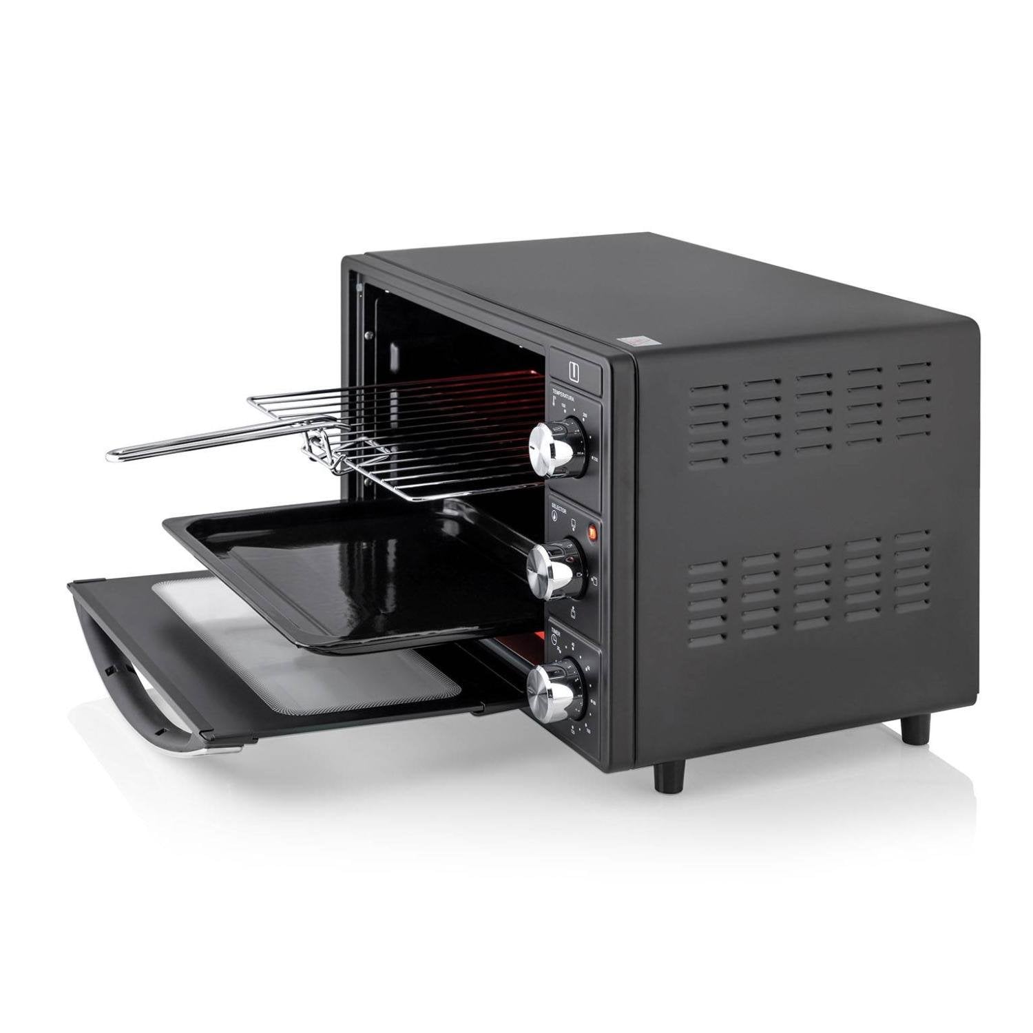 HORNO ELECTRICO 25L 1500W 250°C NEGRO GRILL TH-25N01 - 4