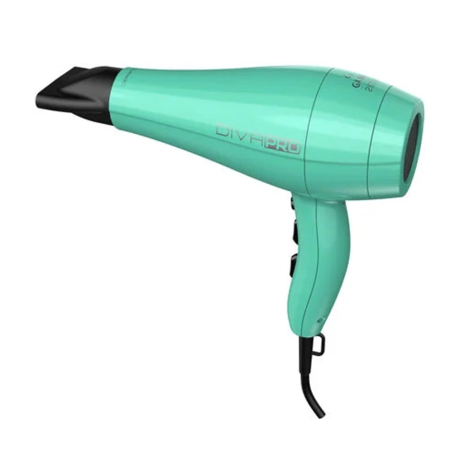 SECADOR DE PELO 2200W 2VEL 3TEMP SALON DIVA PRO TURQUESA GAMA - 1