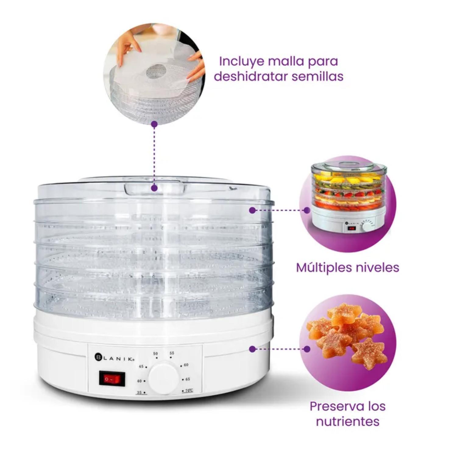 MAQUINA DESHIDRATADOR DE ALIMENTOS 250W BDA020 BLANIK - 2