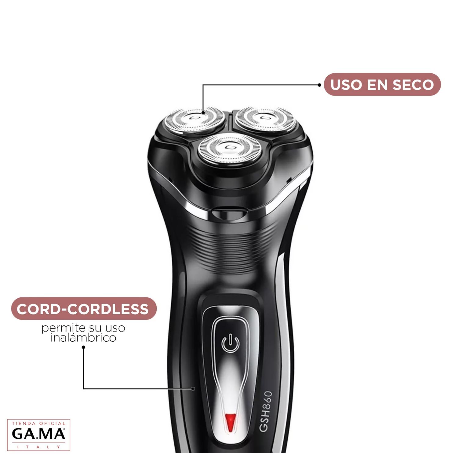 MAQUINA AFEITADRA CIRCULAR RECARGABLE NEGRO GSH860 GAMA - 4