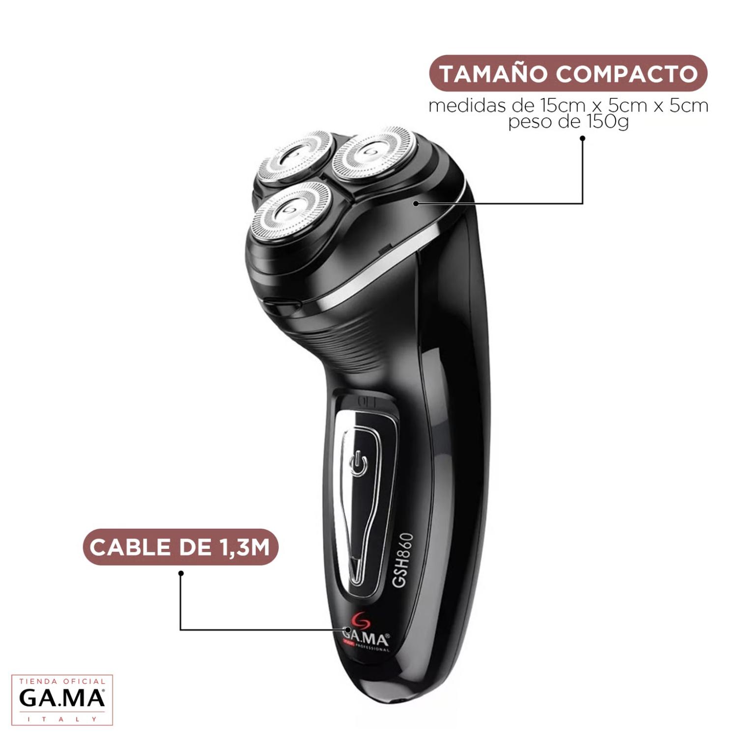 MAQUINA AFEITADRA CIRCULAR RECARGABLE NEGRO GSH860 GAMA - 5