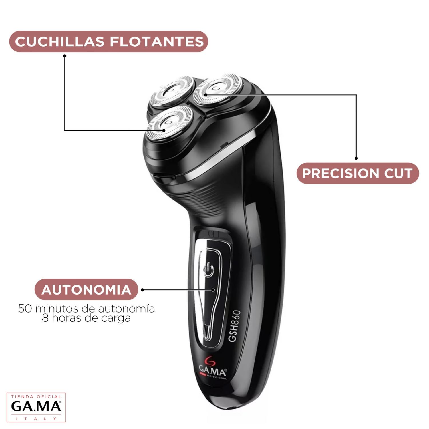 MAQUINA AFEITADRA CIRCULAR RECARGABLE NEGRO GSH860 GAMA - 6