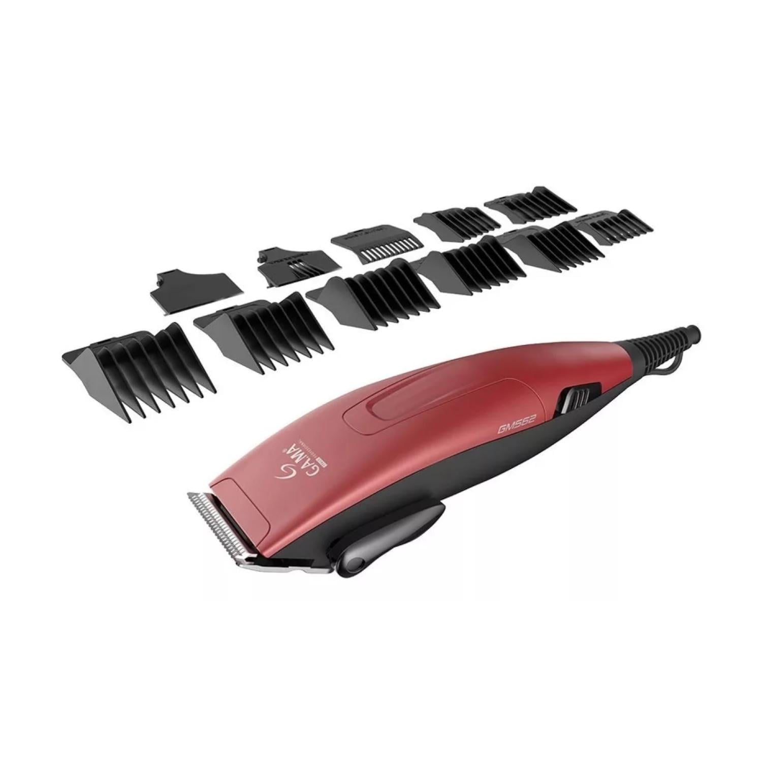 MAQUINA CORTA PELO BARBA 24 ACCESORIOS ROJO GM562 GAMA - 1