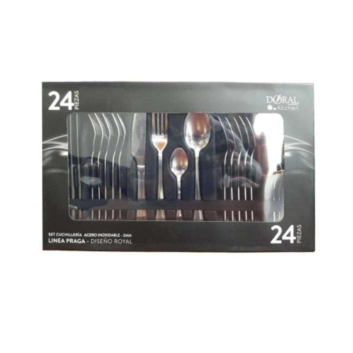 SET DE CUCHILLERIA ELEGANTE 24 PIEZAS CLASICAS PRAGA - 4