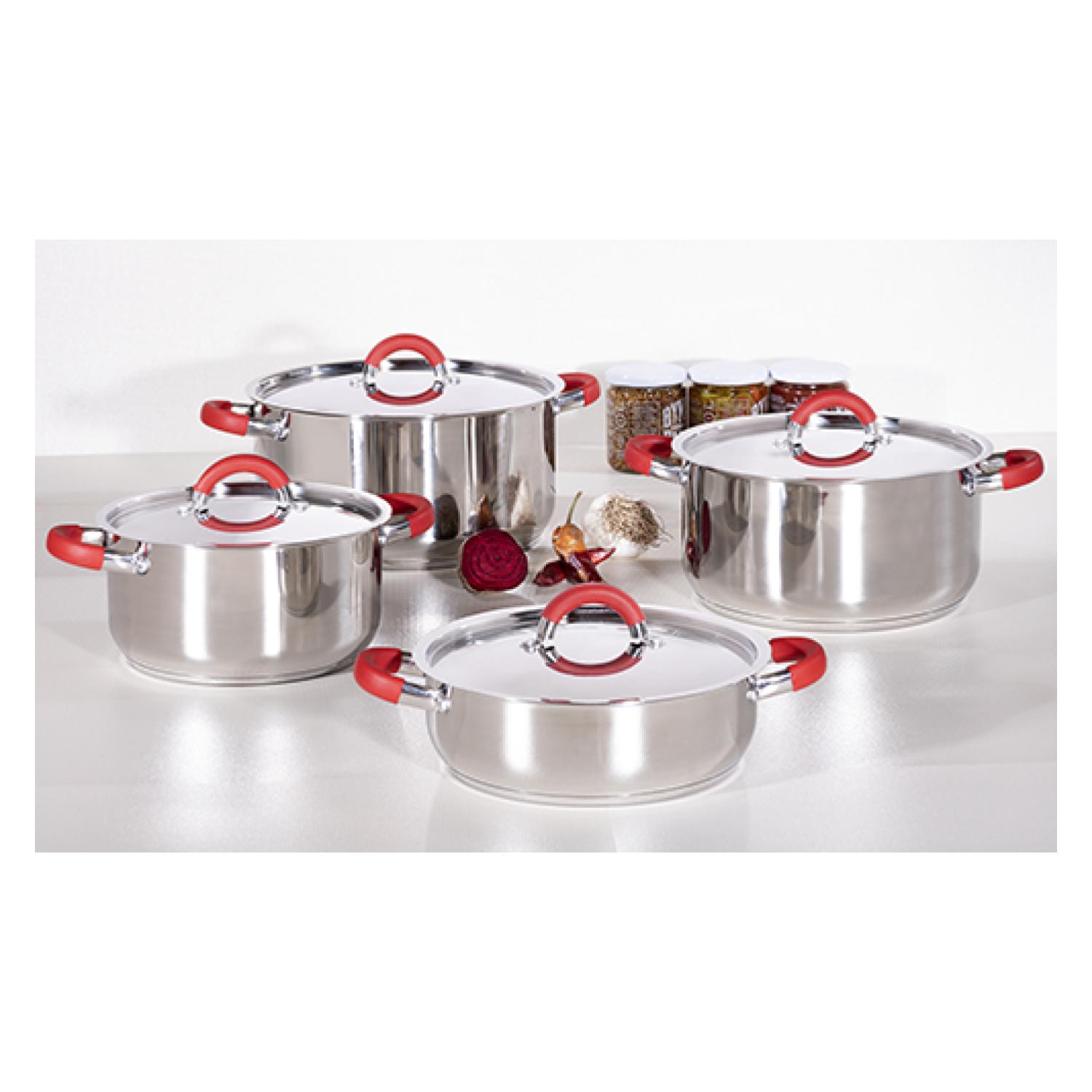 SET DE OLLAS BATERIA DE COCINA 8 PIEZAS INOXIDABLES ARTE ANDINO - 3