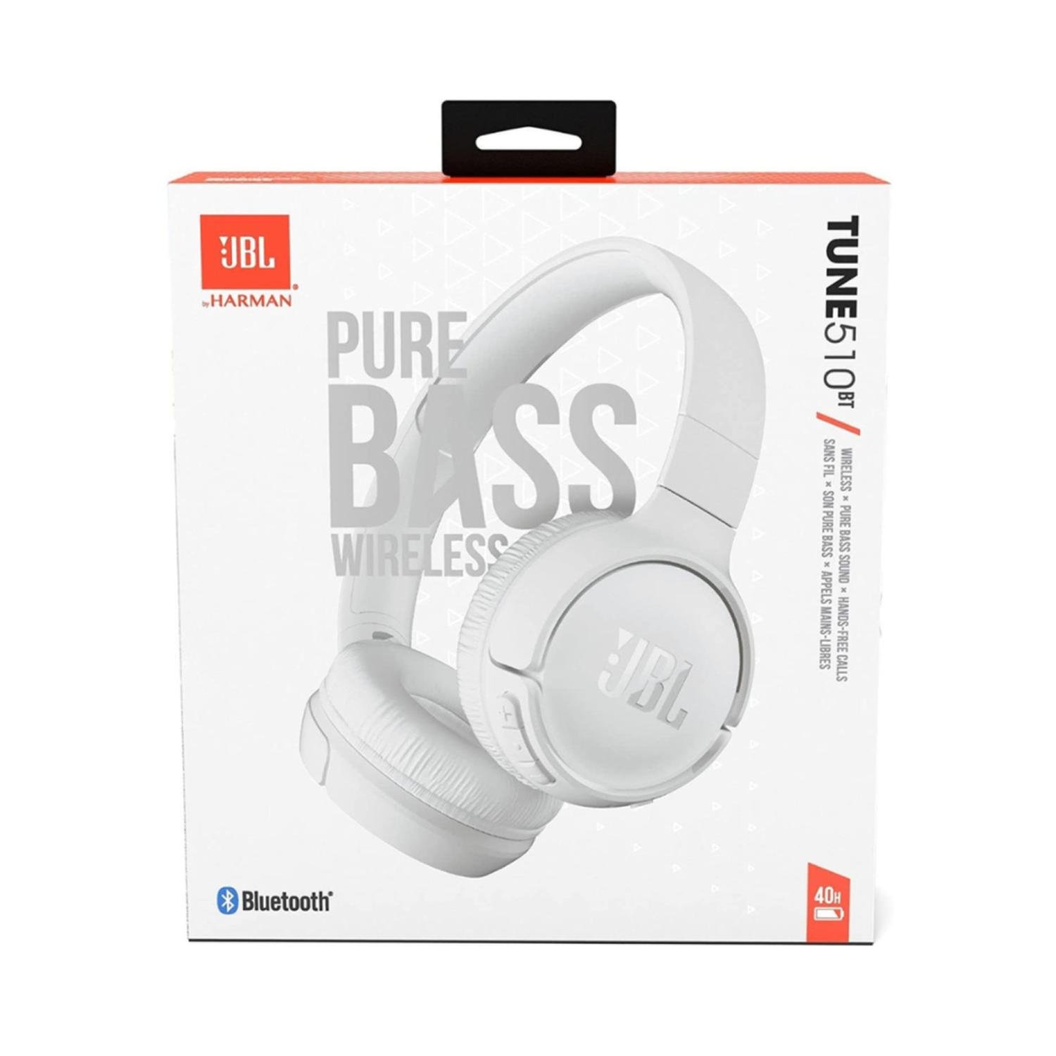 AUDIFONOS BLUETOOTH OVER EAR PLEGABLES BLANCO TUNE 510BT JBL - 4