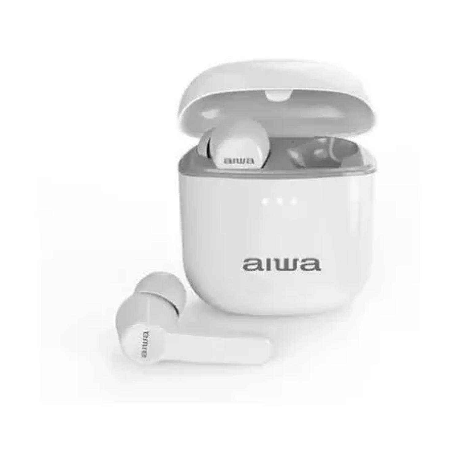 AUDIFONOS BLUETOOTH RECARGABLES TWS INEAR BLANCO AW8 AIWA - 2