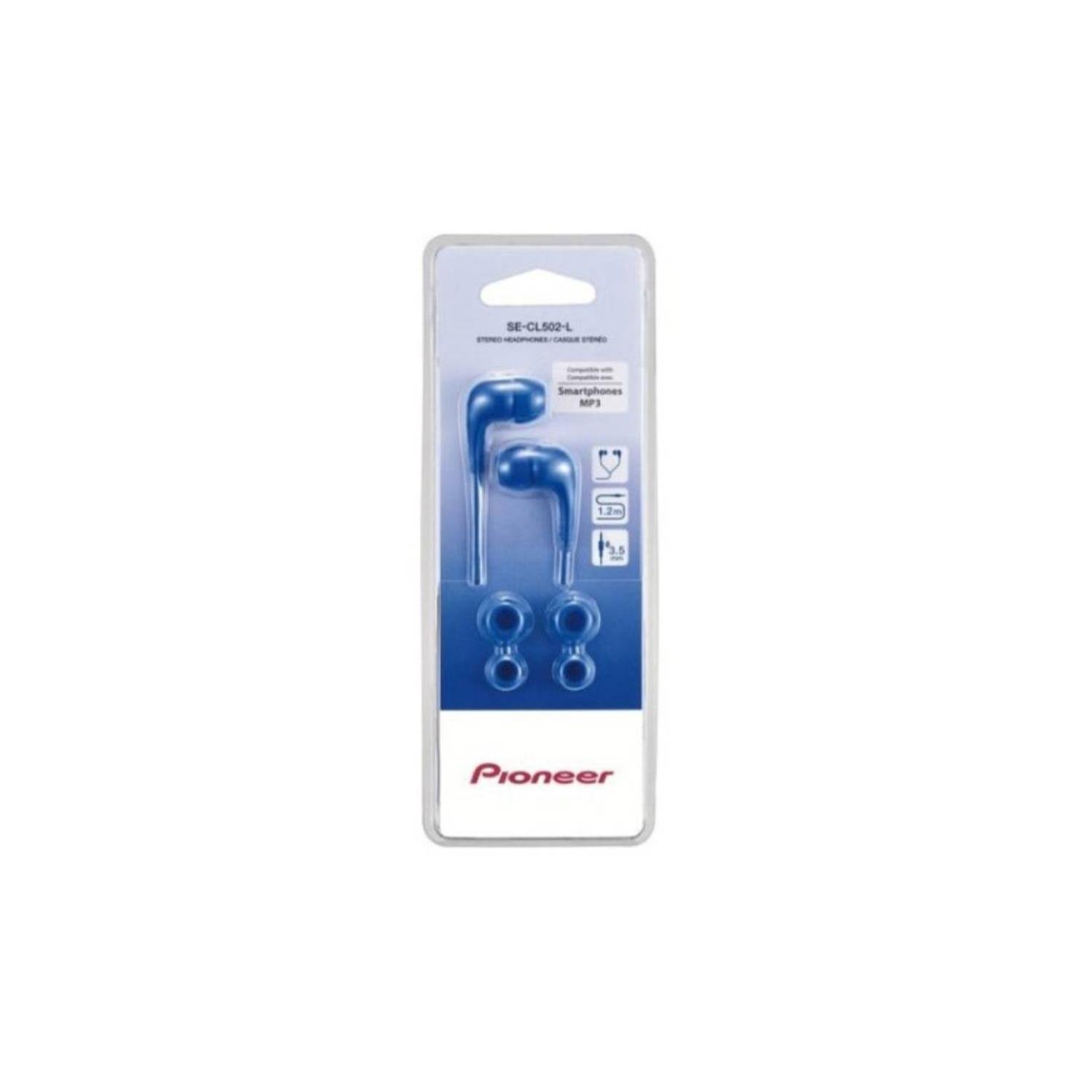 AUDIFONOS IN EAR JACK 3.5MM 1.2M AZUL SE-CL502 PIONNER - 2