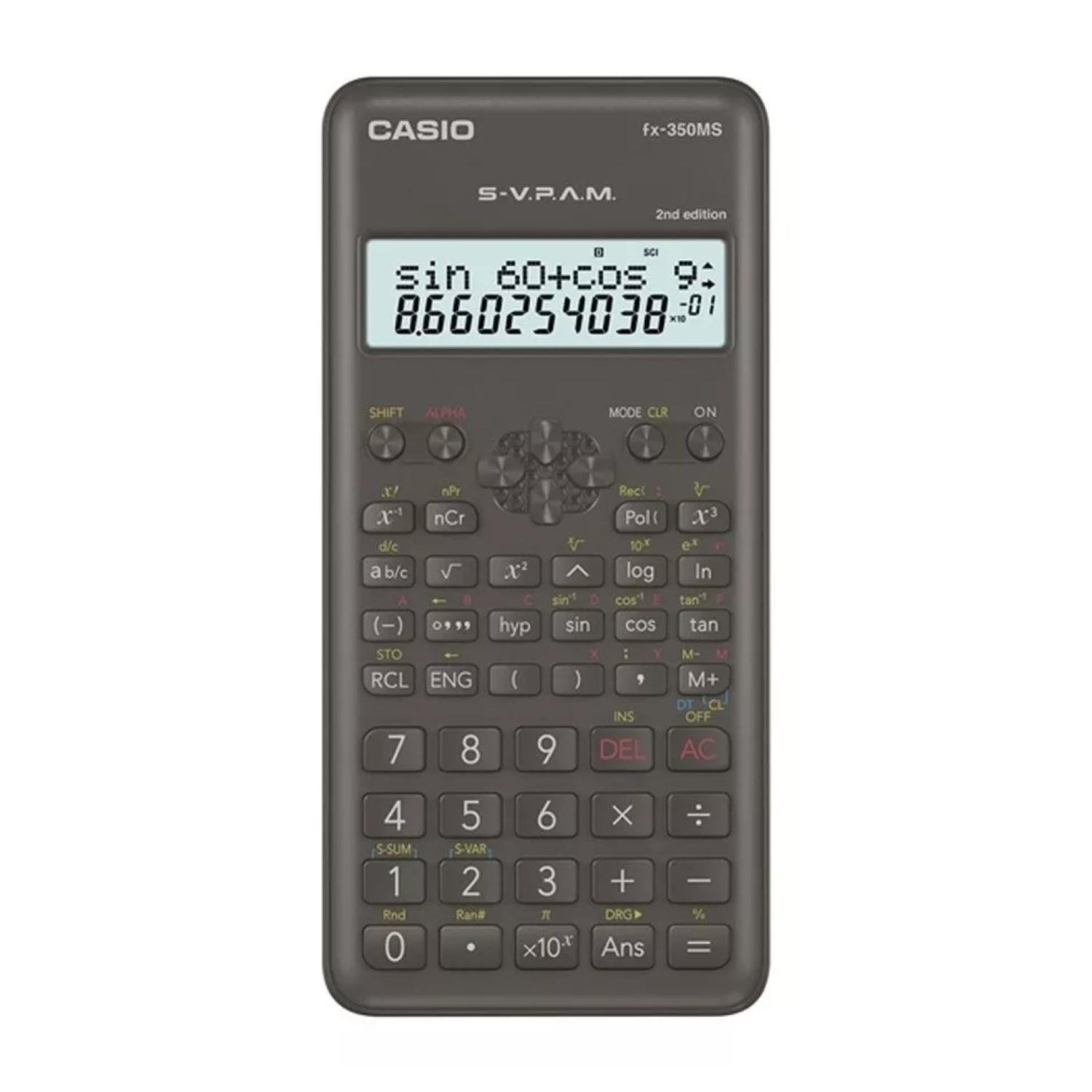 CALCULADORA CIENTIFICA 240 FUNCIONES NEGRO FX-350MS CASIO - 1