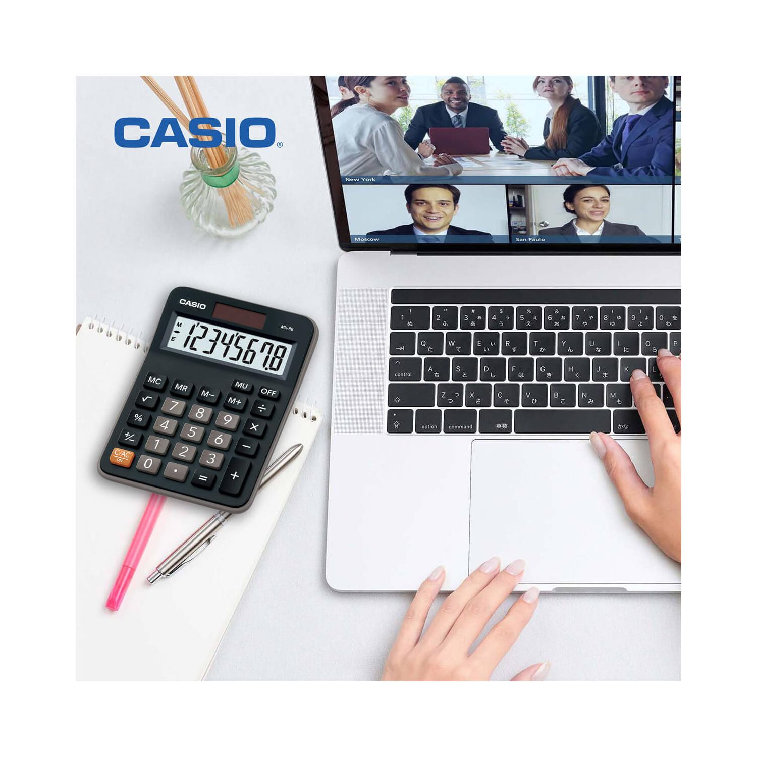 CALCULADORA DE ESCRITORIO 8 DIGITOS NEGRO MX-8B CASIO - 3