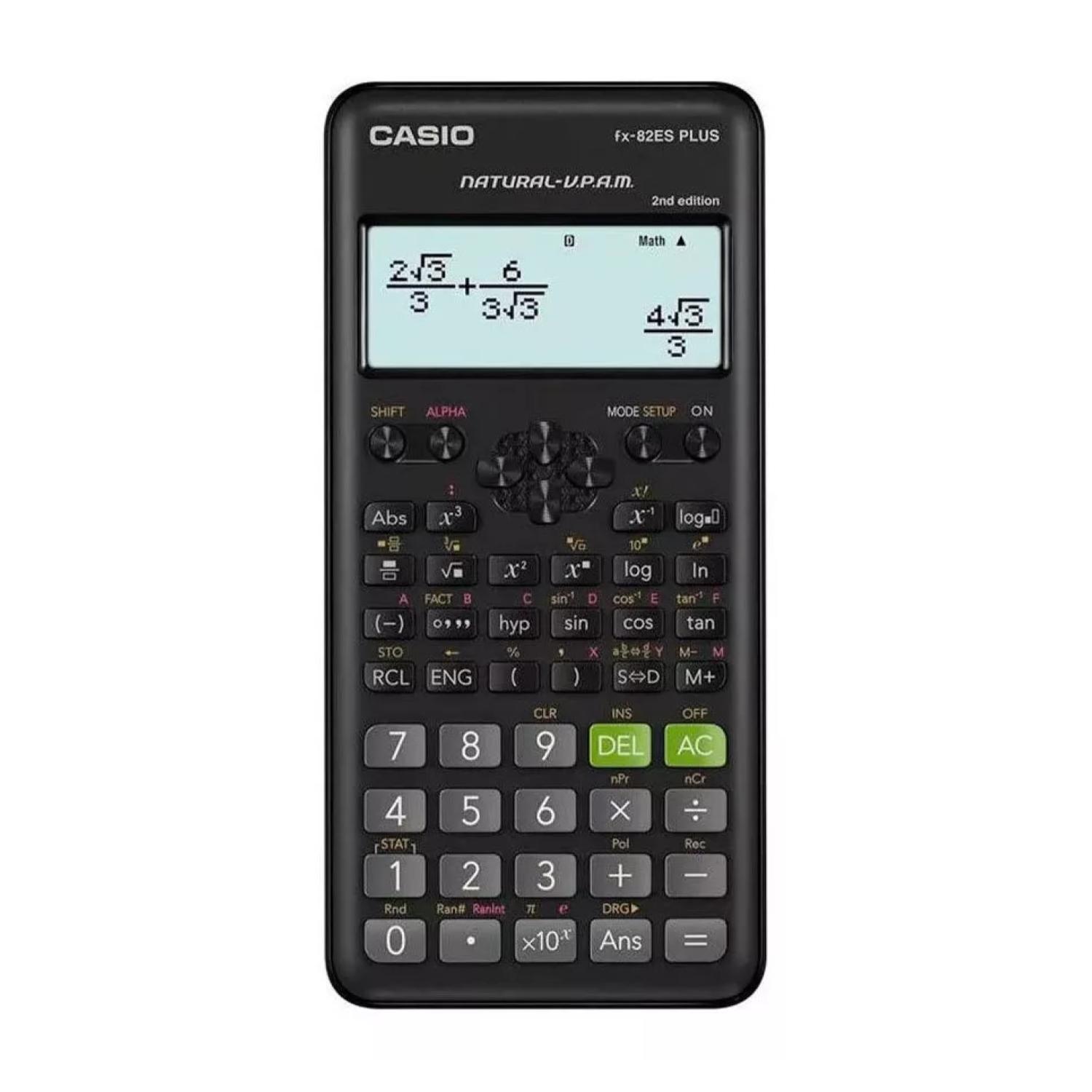 CALCULADORA CIENTIFICA 252 FUNCIONES NEGRO FX-82ES PLUS CASIO - 1