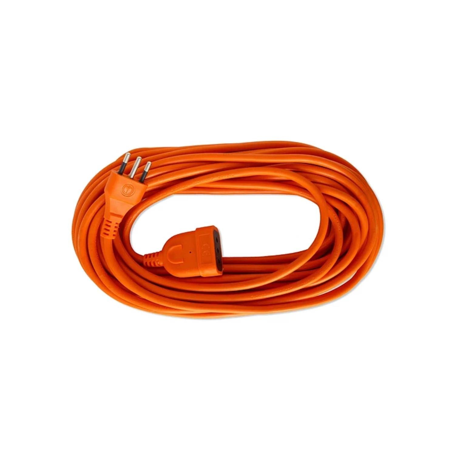 ALARGADOR EXTENSION DE CORRIENTE 10MTS 10A NARANJA MACROTEL - 1