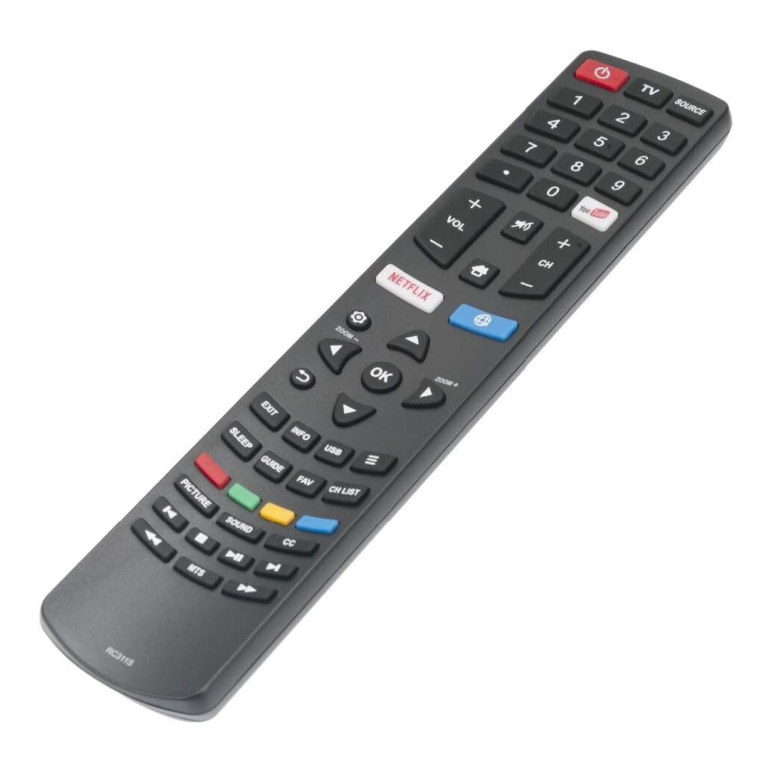 CONTROL REMOTO UNIVERSAL PARA TV TCL DAEWOO PHILCO JVC NEGRO LBN - 1