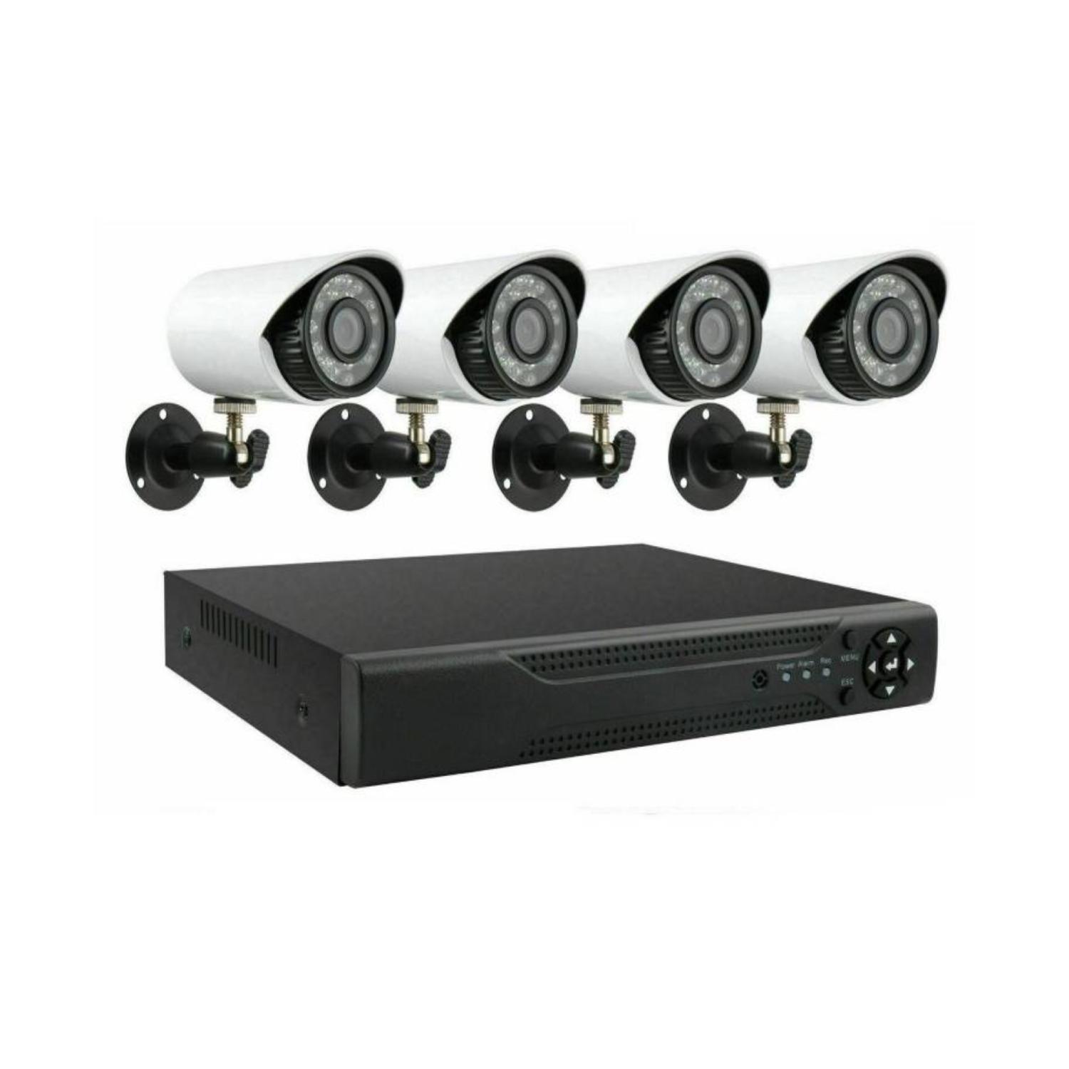 KIT DE SEGURIDAD 4 CAMARAS DVR FHD 4 CANALES CIRCUITO CERRADO - 1