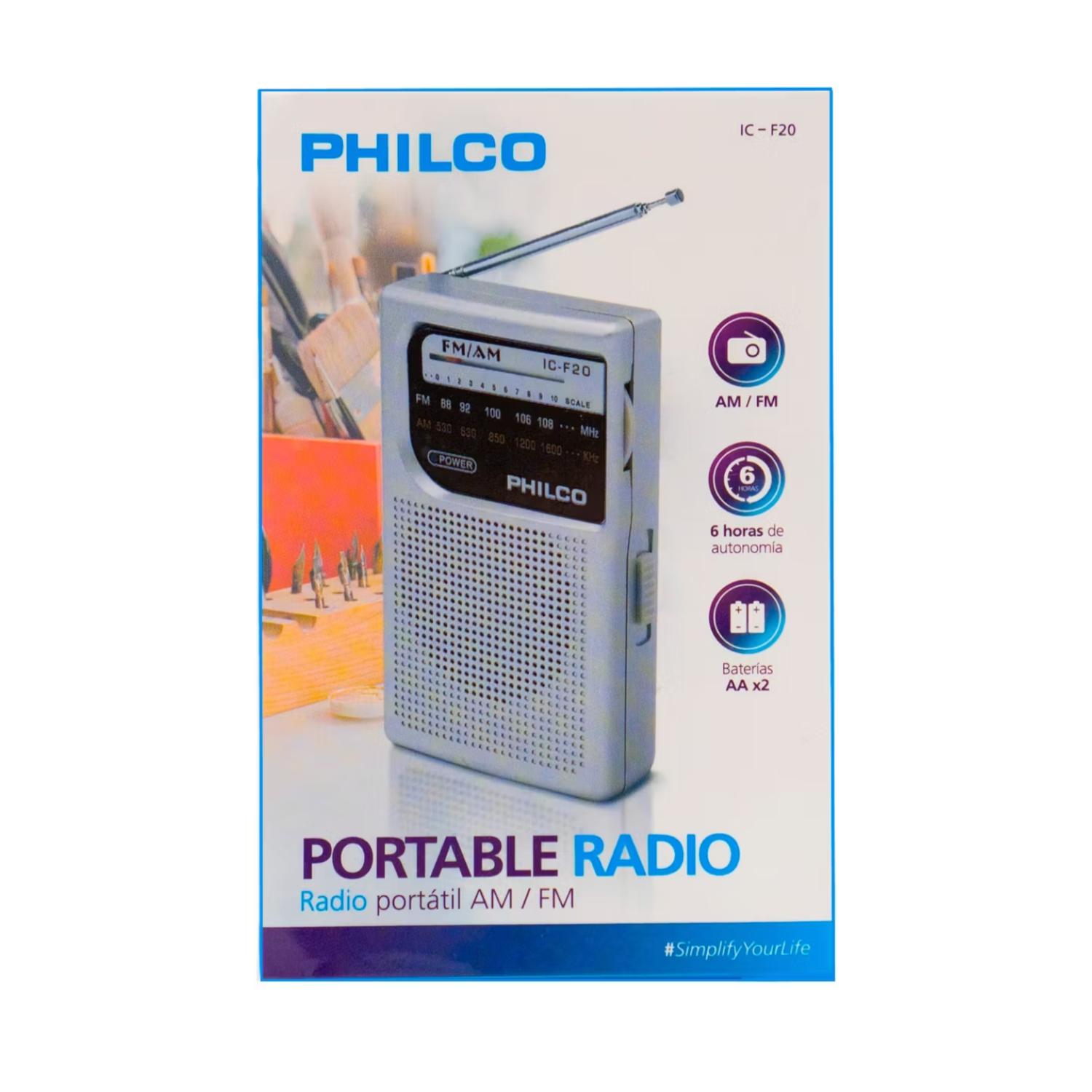 RADIO DE BOLSILLO RETRO AM FM GRIS ICF-20 - 3
