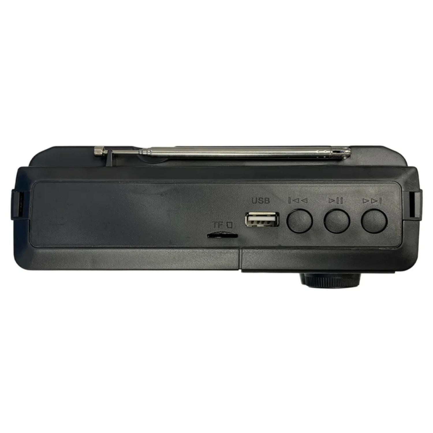 RADIO PORTATIL PANEL SOLAR LED USB AM FM SW EN COLOR NEGRO TECNOLAB - 3