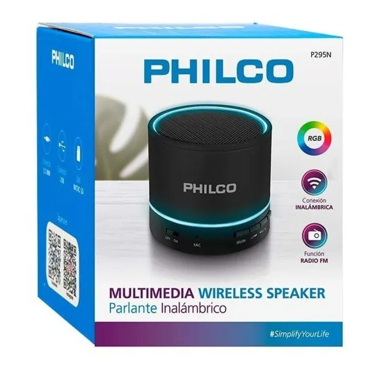 PARLANTE PORTATIL BLUETOOTH USB 3W EN COLOR NEGRO P295 PHILCO - 4