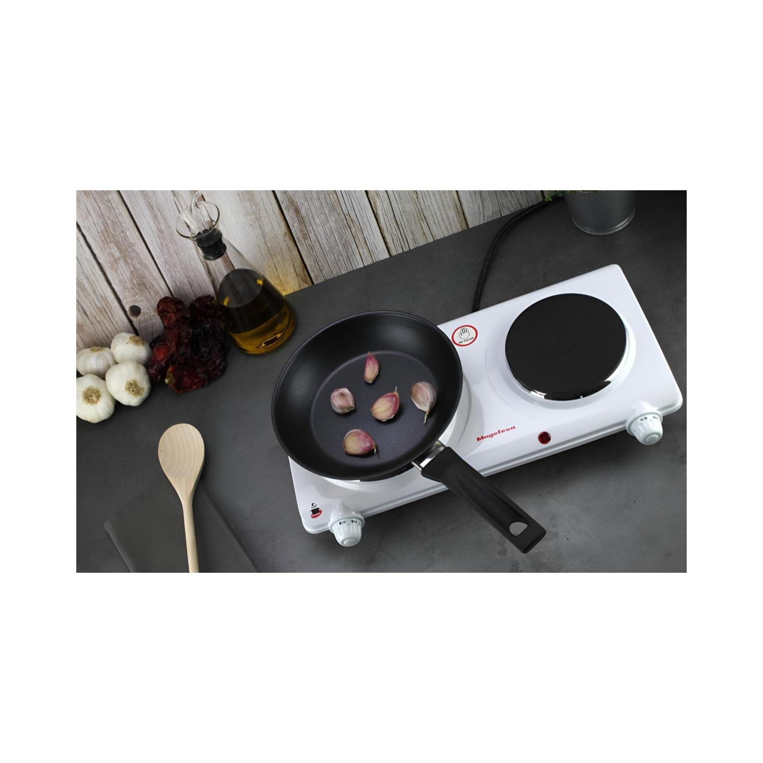 COCINA ELECTRICA 2 PLATOS 2250W EN COLOR BLANCO MGF8023 MAGEFESA - 4