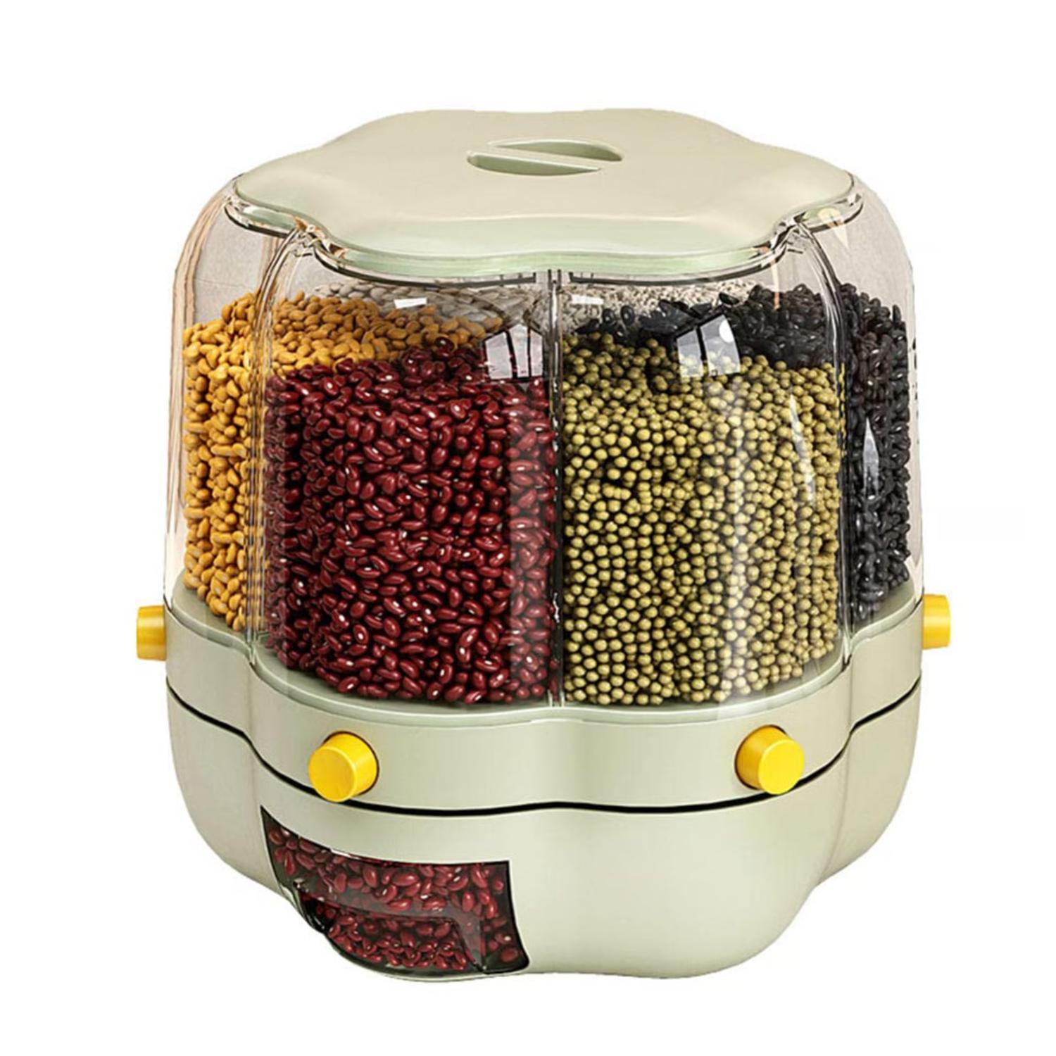 DISPENSADOR DE GRANOS CEREALES NUECES GIRATORIO COCINA - 1