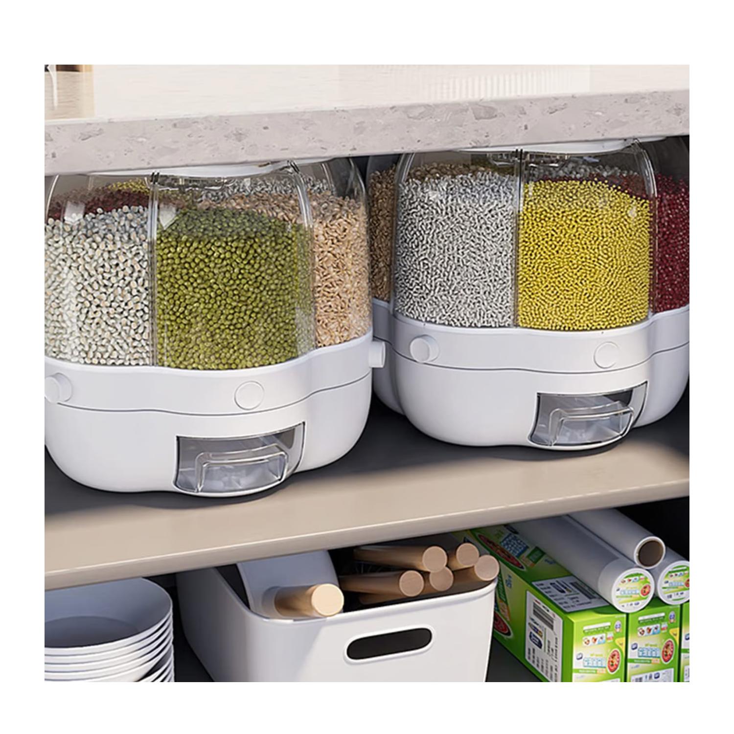 DISPENSADOR DE GRANOS CEREALES NUECES GIRATORIO COCINA - 3