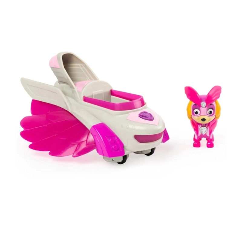 JUGUETE SKY NAVE EN COLOR BLANCO SUPER CHARGED FRICCION PAW PATROL - 1