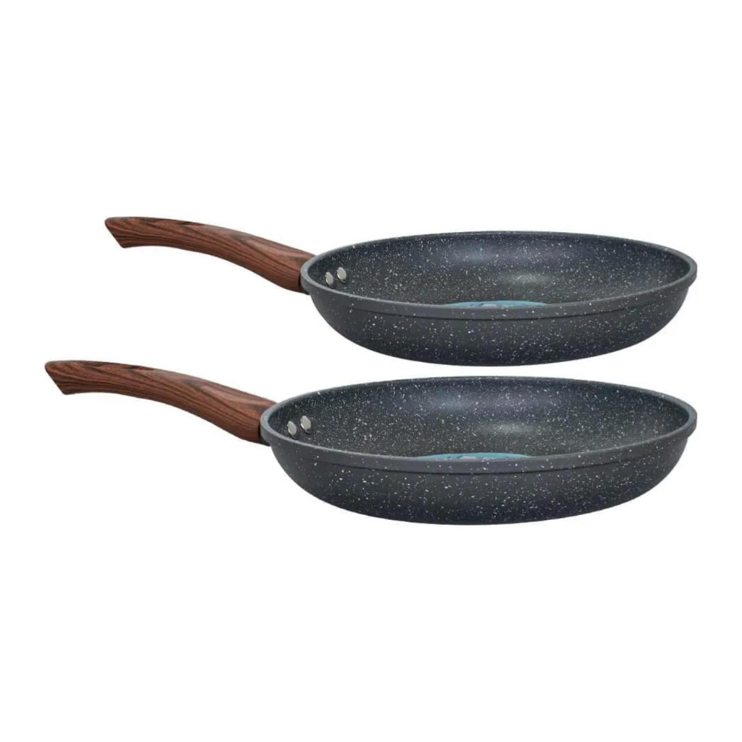 SARTEN DE INDUCCION ANTIADHERENTE 24CM CON MANGO DE MADERA - 2