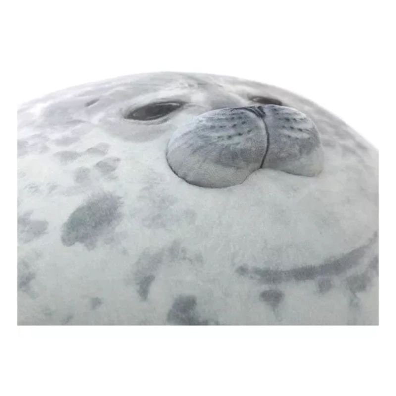 JUGUETE PELUCHE COJIN FOCA BEBE 30CM FELPA GRIS INFANTIL - 2